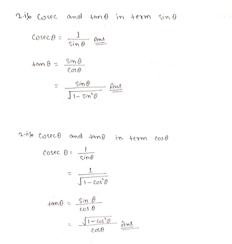 Trigonometric Ratios And Trigonometric Identities Conceptera